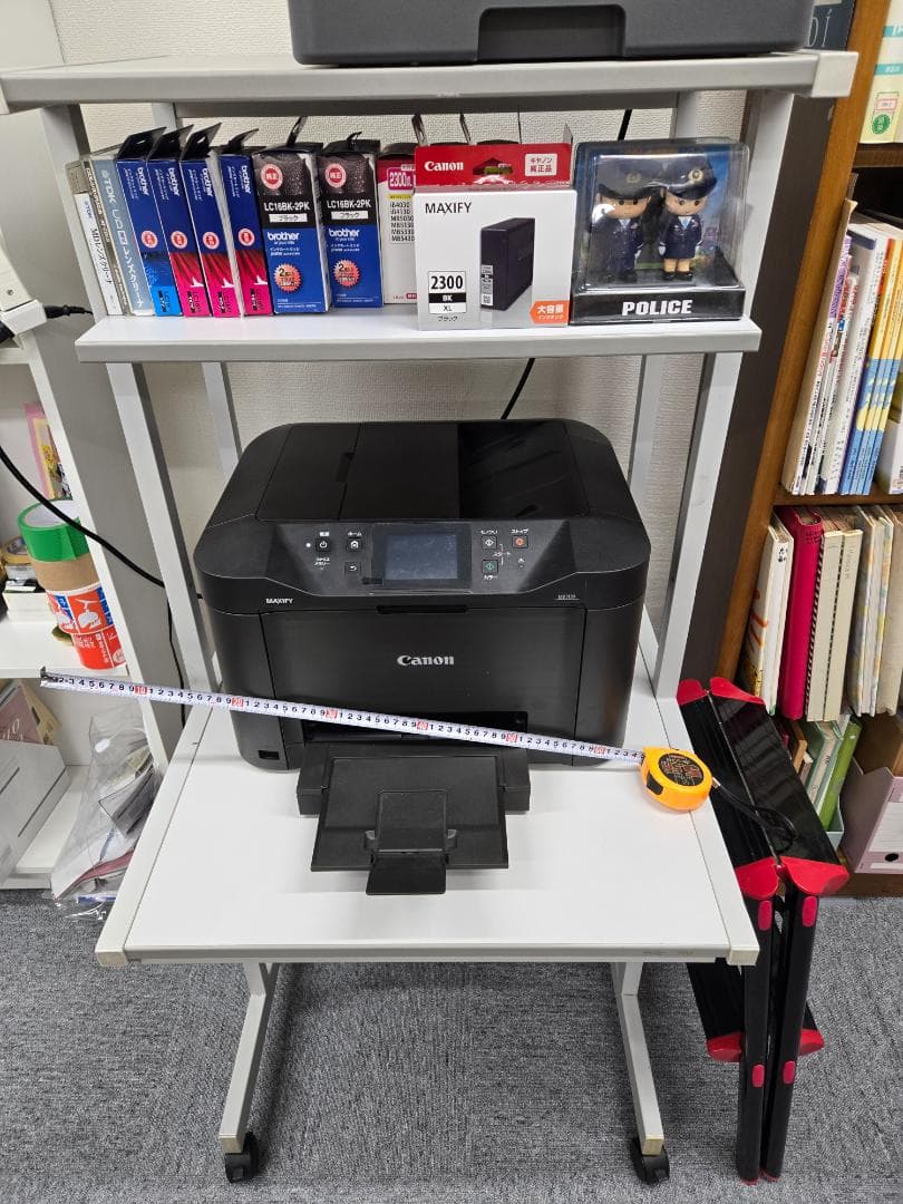 中古　パソコン・プリンターラック　白