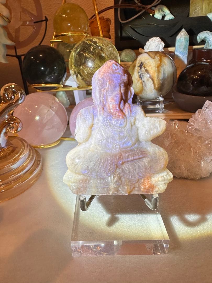 ムーンストーン♡サンストーン共生ガーネシャ 1点物