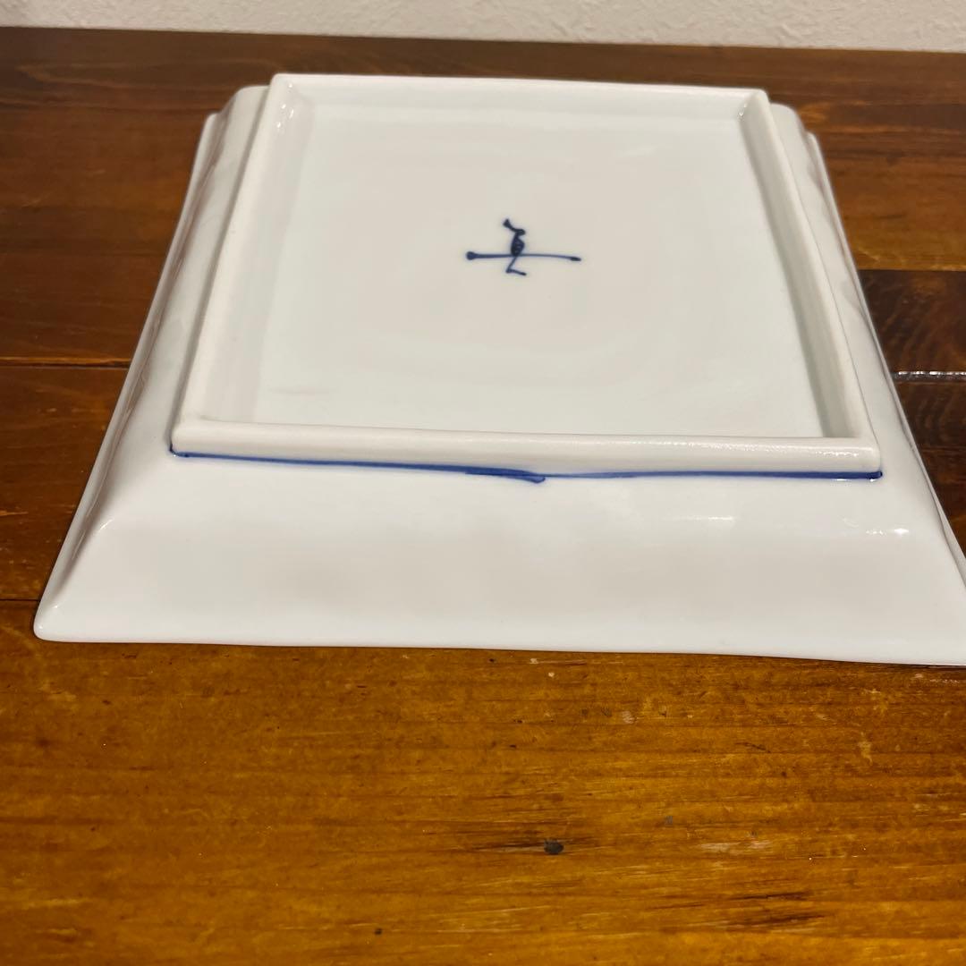 【新品】瀬戸焼 真窯 染付寿正角皿 取皿 銘々皿 4枚組 慶事 祝事