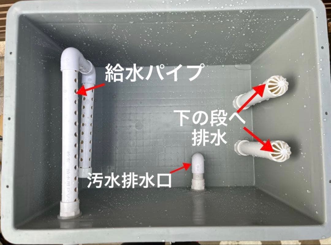 25w水中ポンプ付き　沈殿物理生物一体型濾過槽　アクアリウム外部式濾過装置器