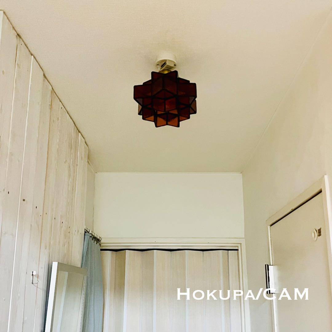 天井照明 シーリングライト Hokupa/CAM ステンドグラス E26 LED
