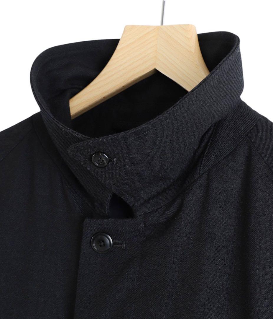 【即完品】marka 25aw ウール ステンカラー コート ブラック M