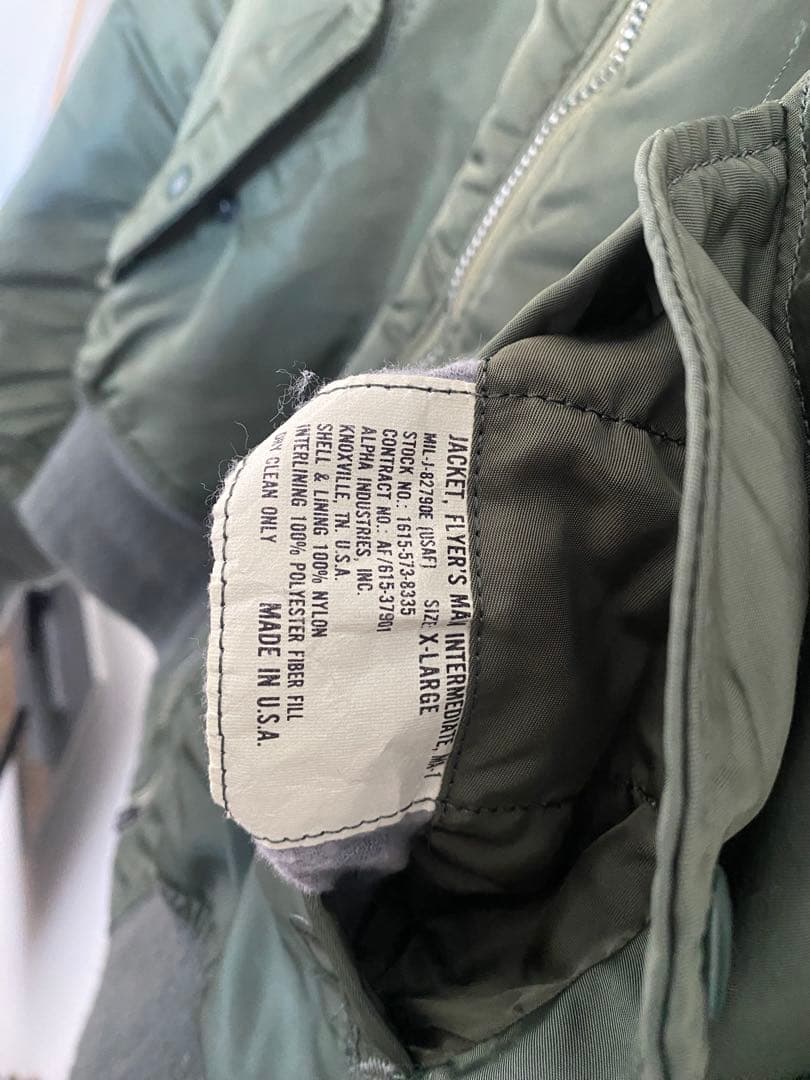 80’s ALPHA INDUSTRIES MA-1 X-LARGE USA製