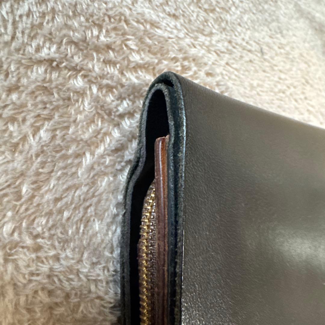 【名作】forme フォルメ Short Wallet ベビーカーフ×SHF 黒