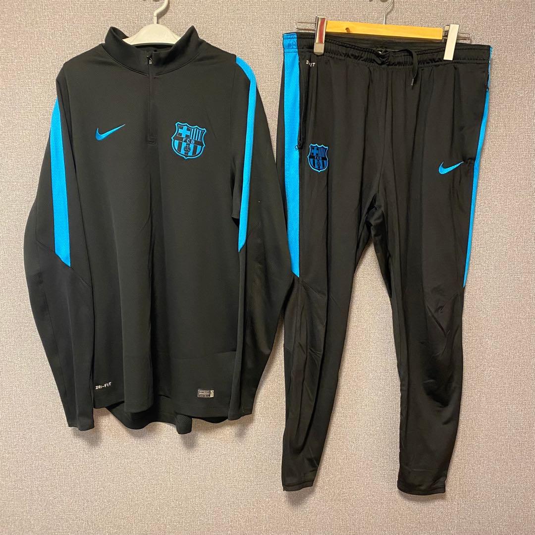 【美品】FCバルセロナ NIKE ハーフジップ セットアップ XL