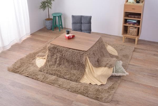 おしゃれ ふかふか 触り心地いい かわいい 暖かい 正方形 こたつ布団 ベージュ