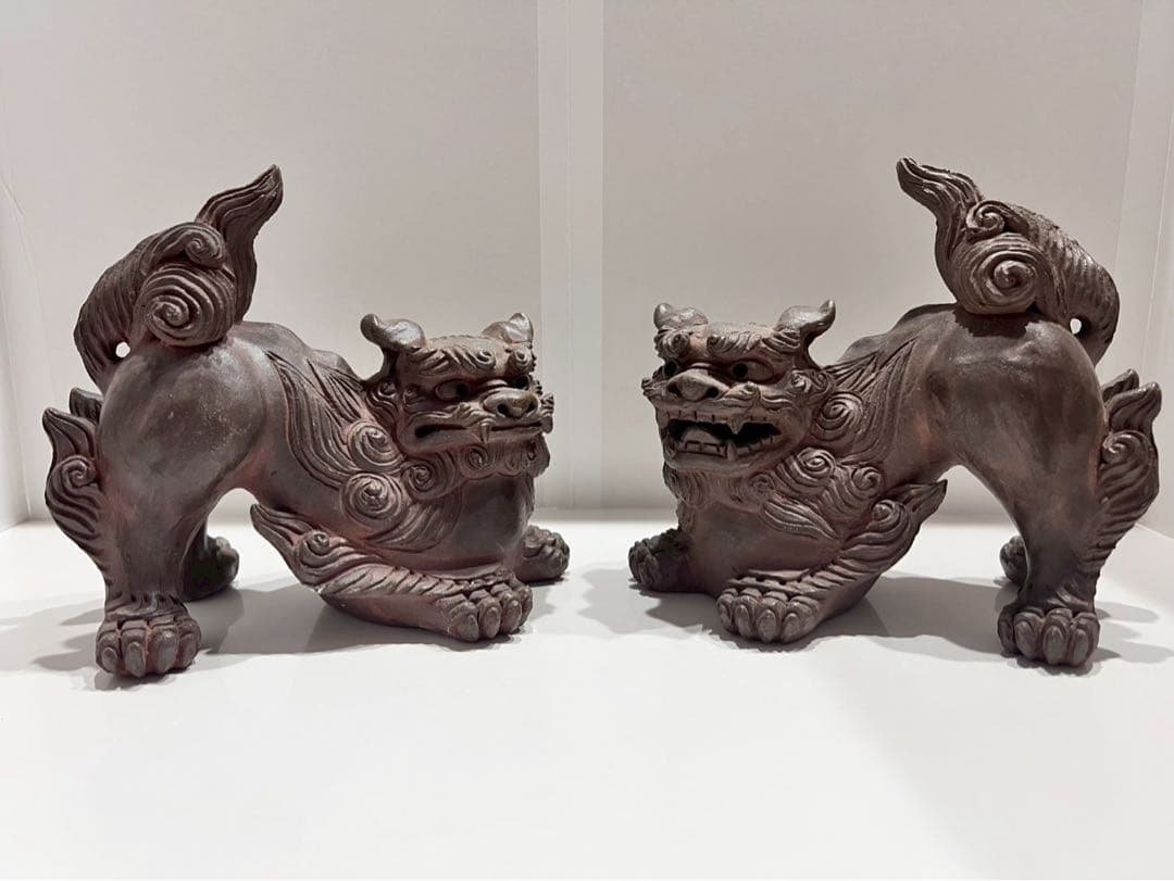 シーサー 陶器製 手造り 置物 狛犬 魔除け 厄除け