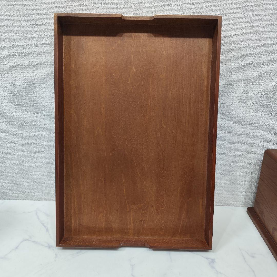 レトロ 木製 書類入れ ドロワーズ 引き出し 三段 書道具入れ 欅