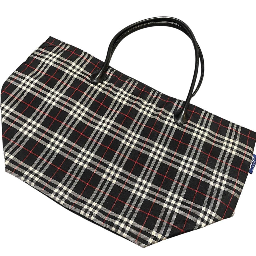 Burberrys BLUE LABEL バーバリーズ チェック柄トートバッグ