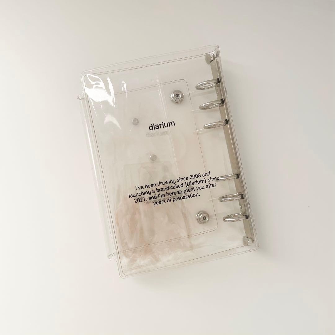 希少　韓国　貯金　バインダー　カバー　A6 pvc diarium クリア