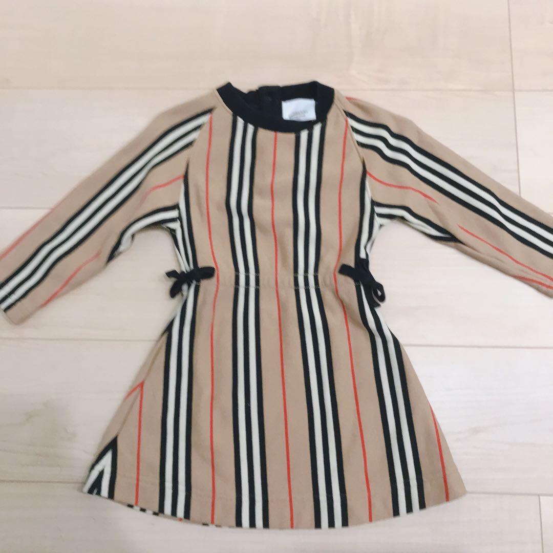 Burberry キッズ　ストライプ　ワンピース　18M 80cm