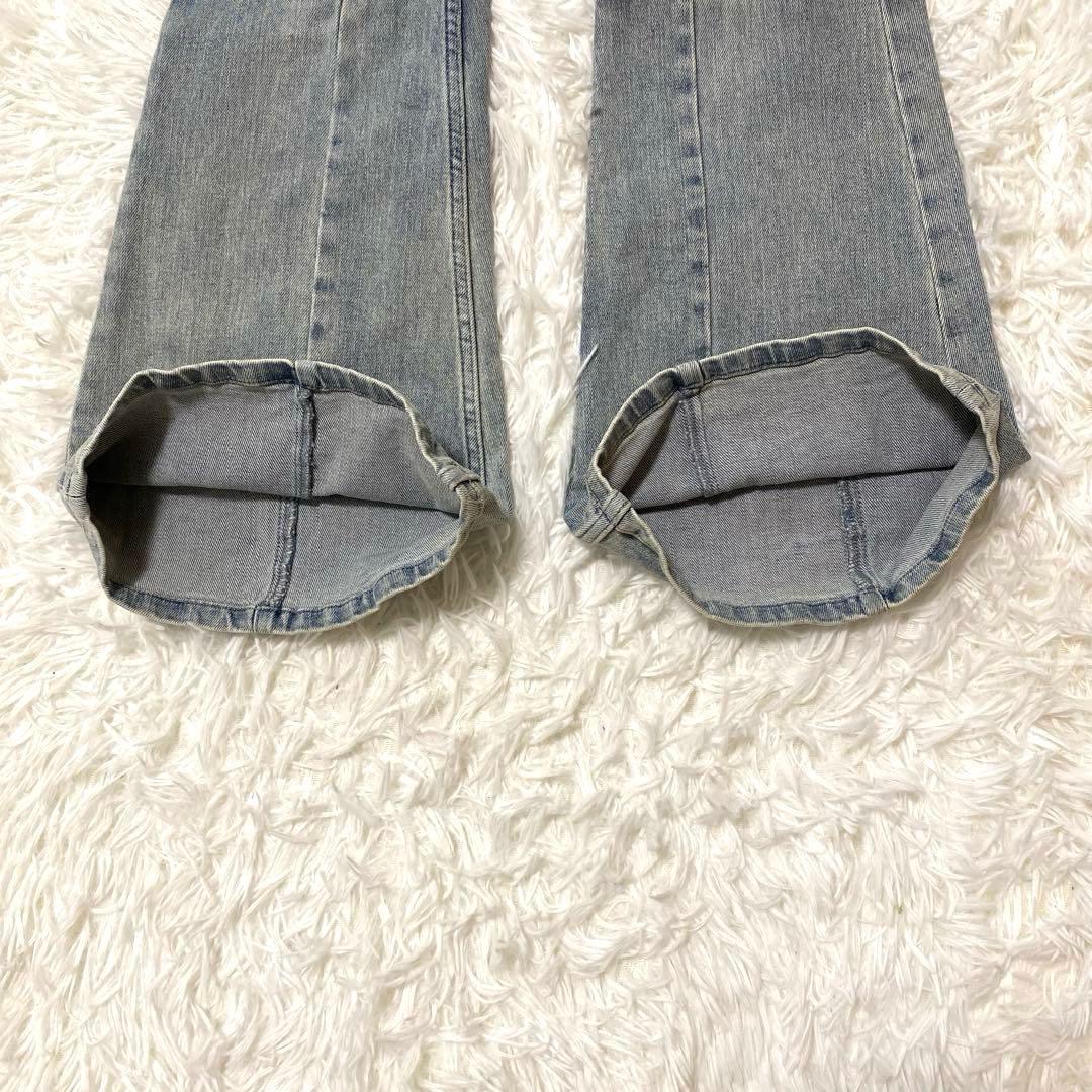 RESEXXY リゼクシー　カットアウトリボンフレアデニムパンツ