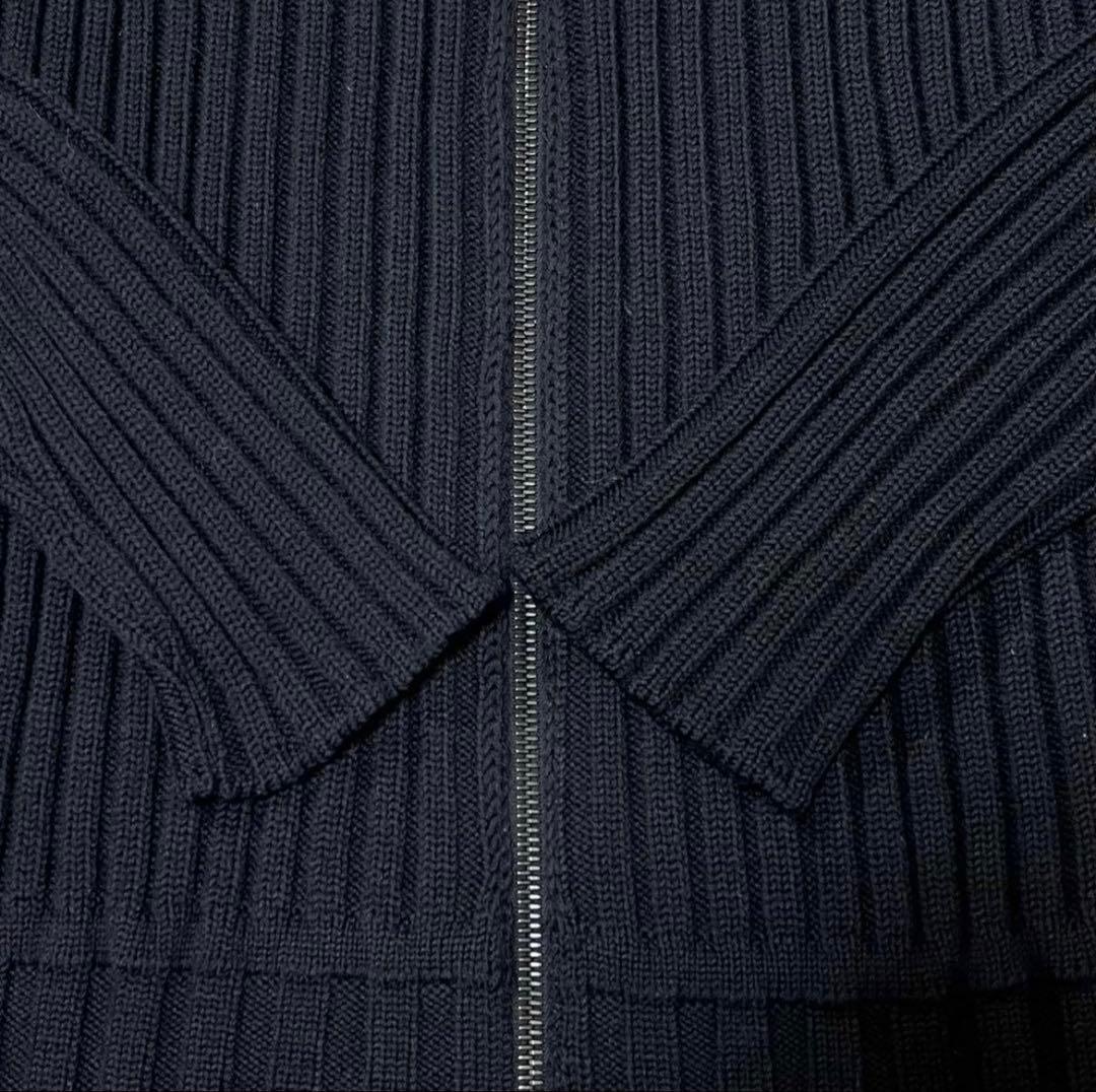 PRADA プラダ ジップアップカーディガン ブラック 50 L ウール ニット