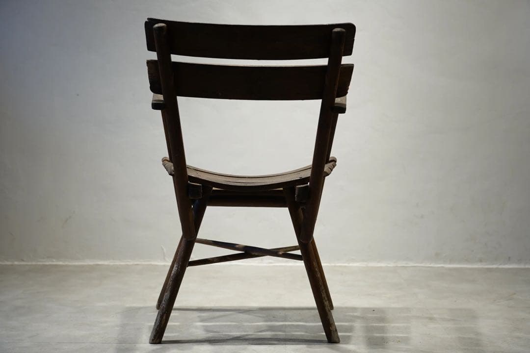 フランスアンティーク　1800年代初期　古木　アームチェア　アート