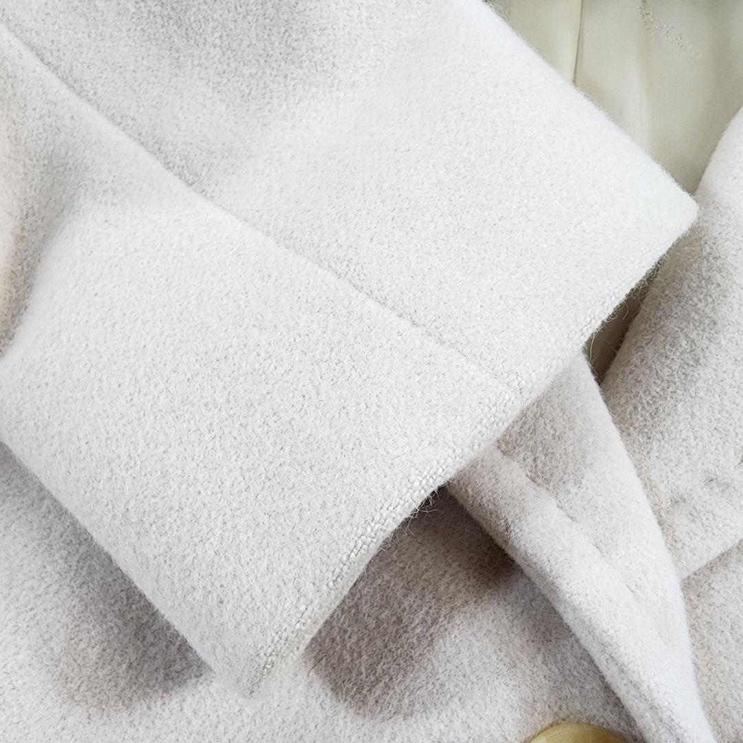 OLD ENGLAND 高級アンゴラマキシ丈ベルテットコート フォックスファー