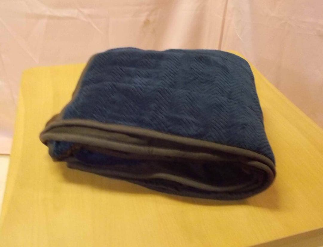 ダイニングこたつ布団80cm用　正方形 220×220cm ヘリンボーン　紺色