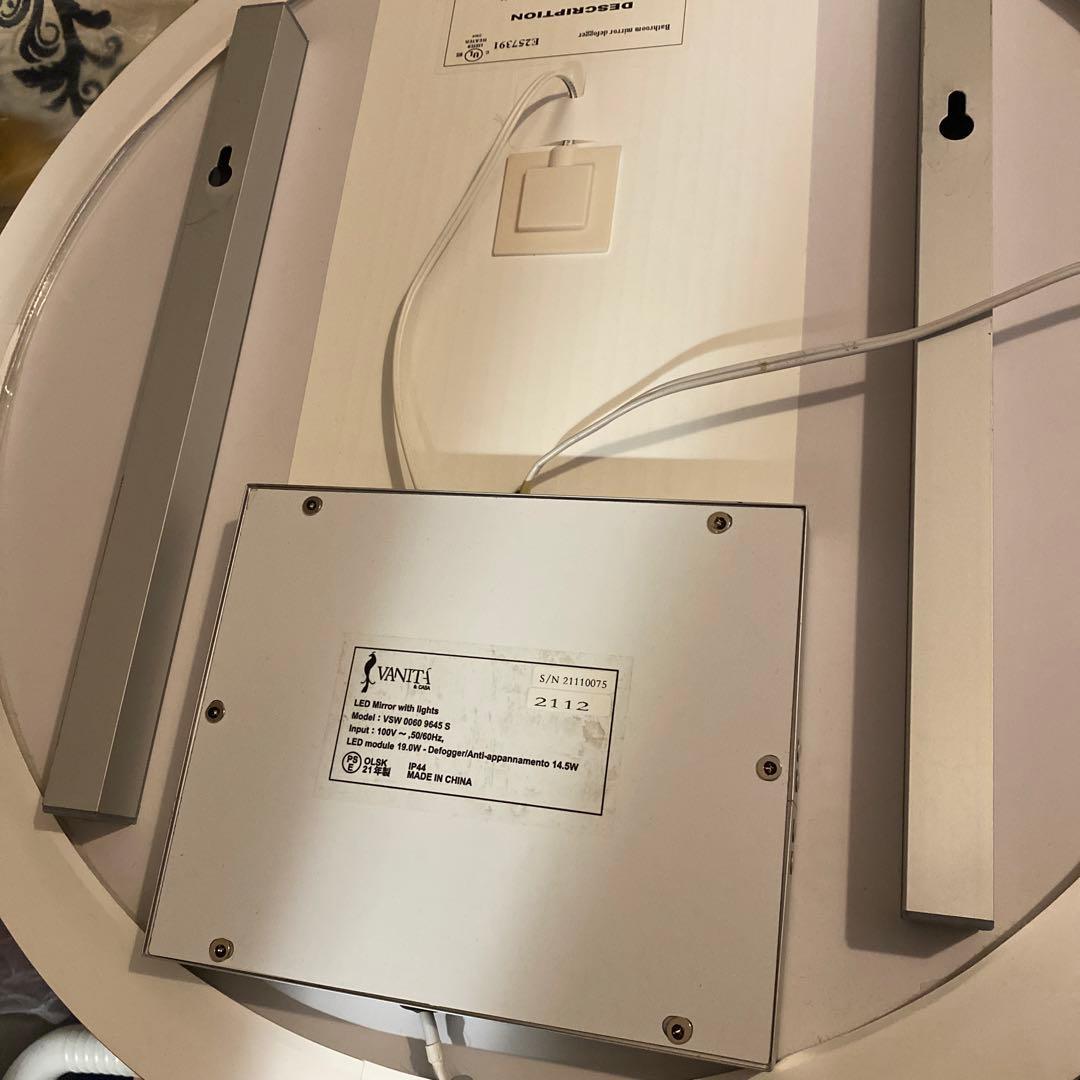 円形ミラー 曇り止め機能付き