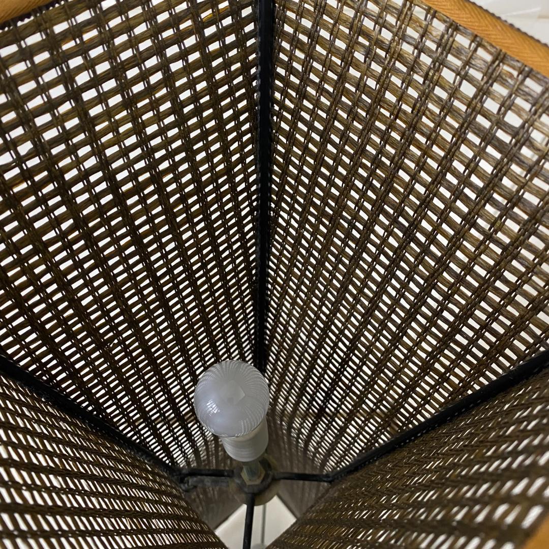 ★フロアスタンドライト 長澤ライティング ウィッカータワー 2灯式 ブラウン