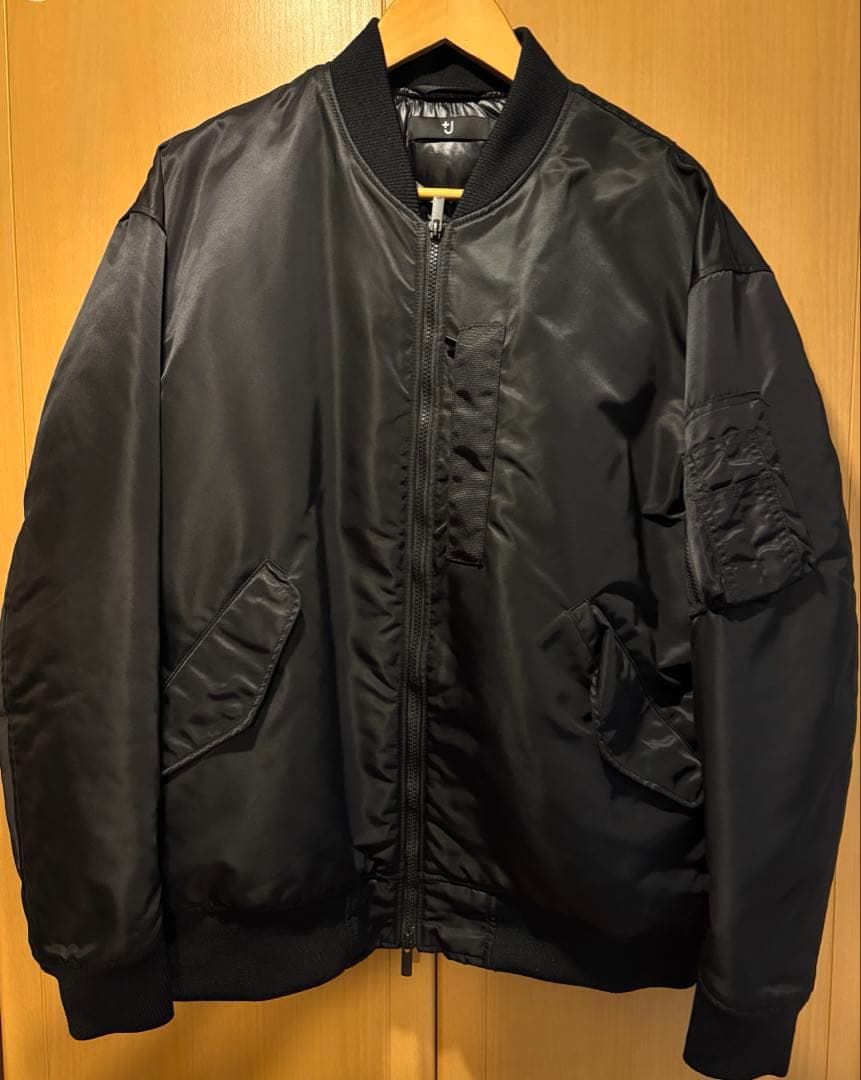 ユニクロ +J MA-1／ブラック／XL