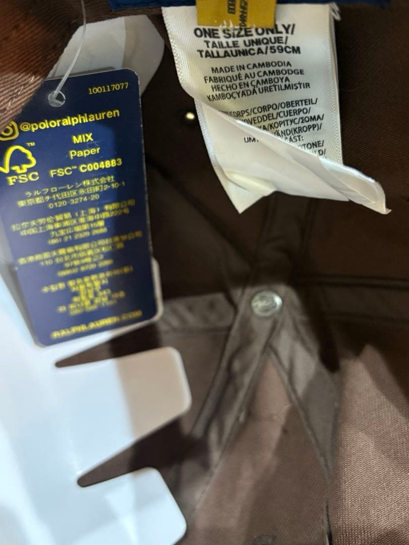 ラス1⭐️本日発送可能⭐️新品⭐️ラルフローレンブラウン ベースボールキャップ 新品