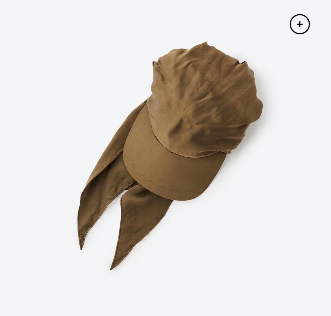 SHISHIKUI SILK SCARF CAP/ KHAKI 完売品