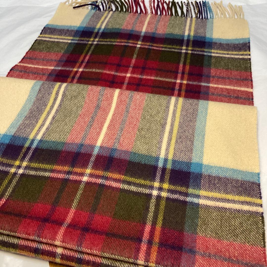 美品 ジョンストンズ カシミヤ100％ 中判ストール ヘシアンドレス 国内正規品