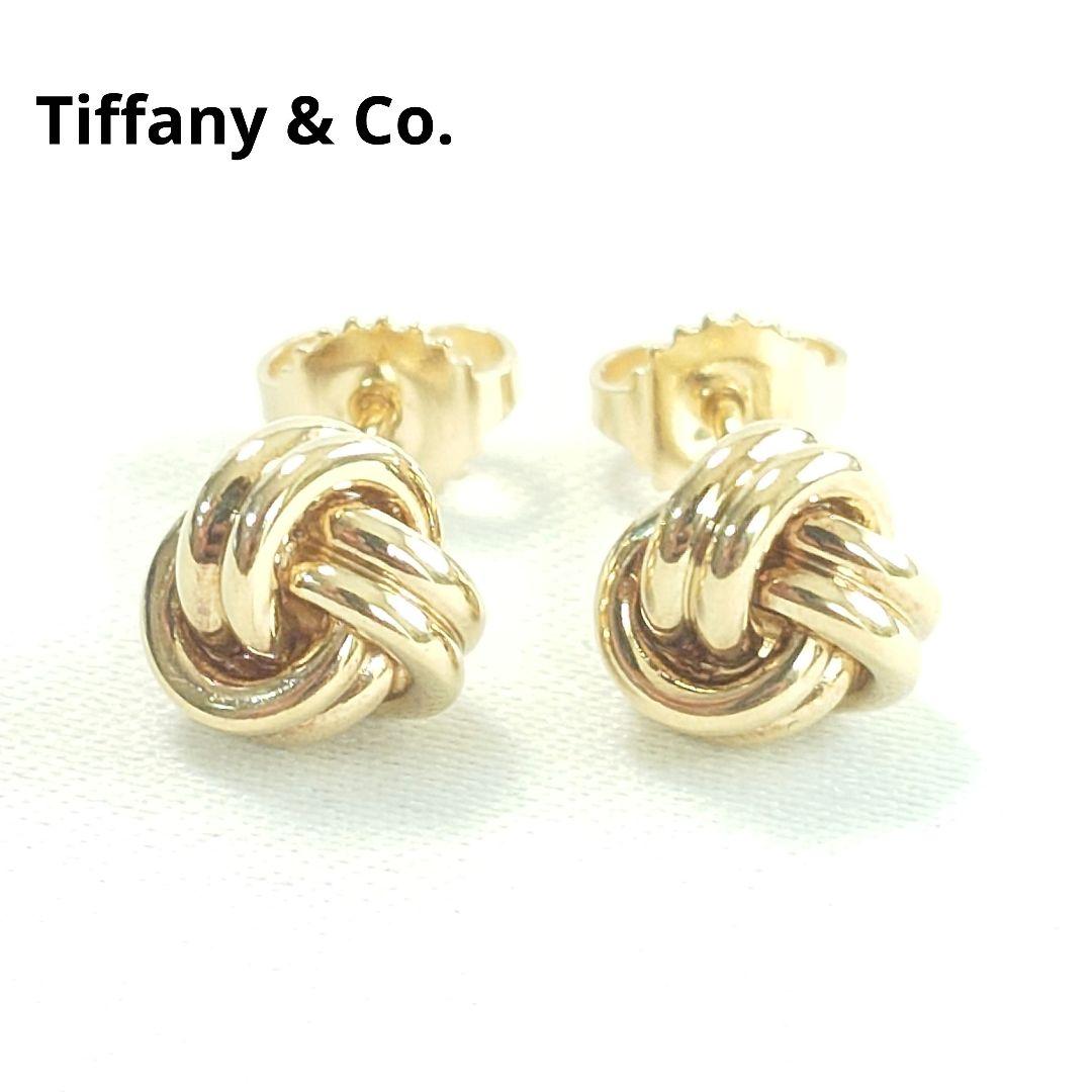 【希少】ティファニー K18 ノット ピアス 7044