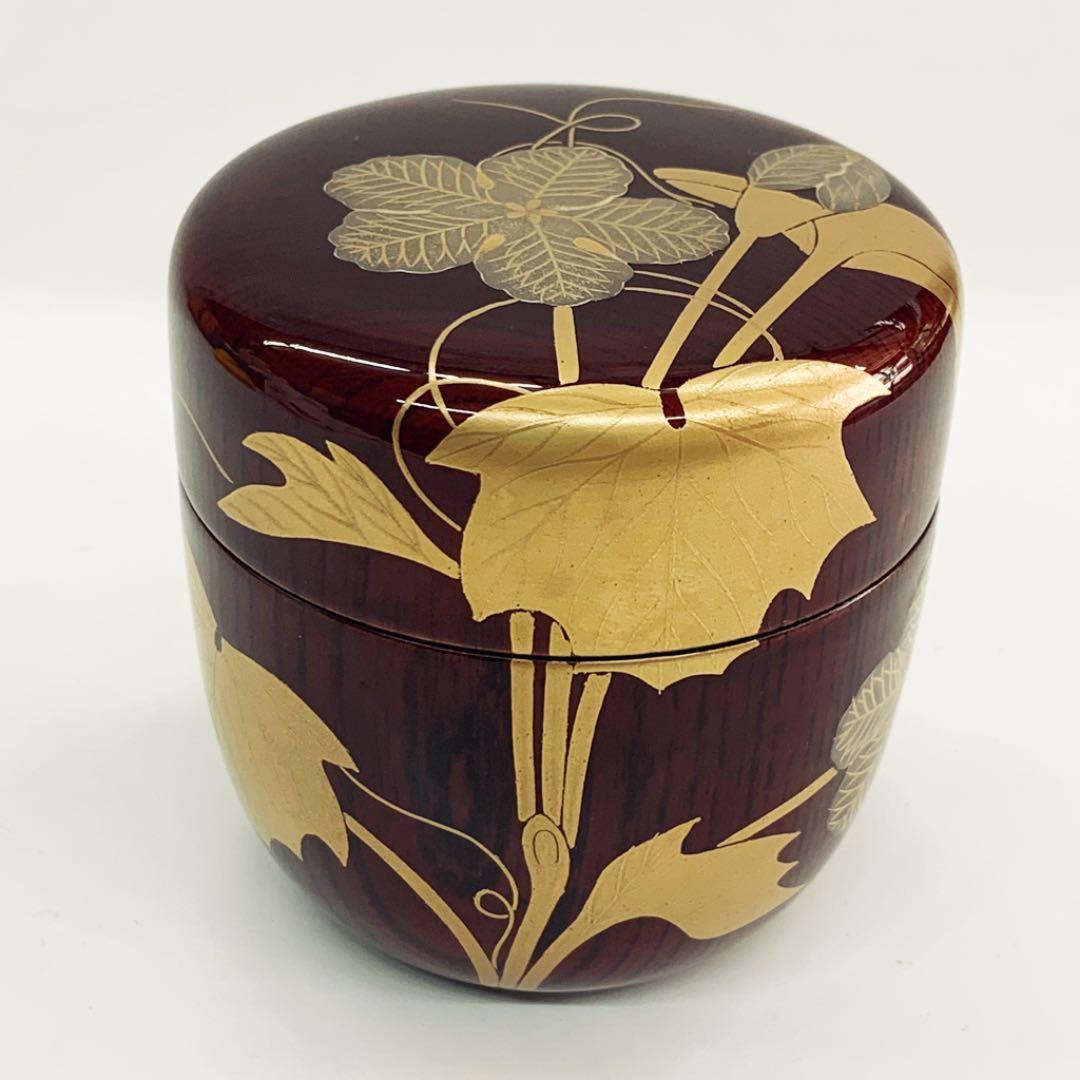 【棗　夕顔絵】新井司峰　共箱