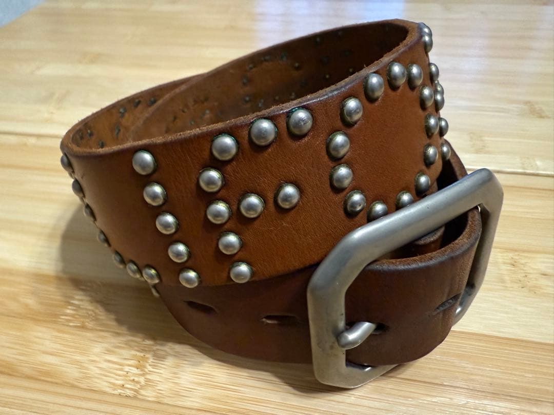 ⭐️HTC×スタンダードカリフォルニア⭐️シルバースタッズ×ブラウンレザー⭐️32