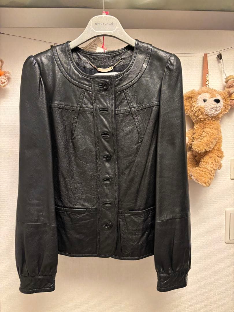 ミナ　SEE BY CHLOÉ ブラックレザージャケット