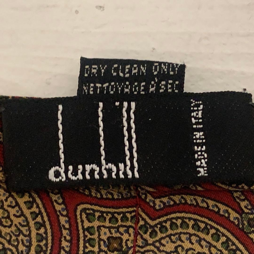 dunhill LONDON VINTAGE ITALY製 シルクアスコットタイ