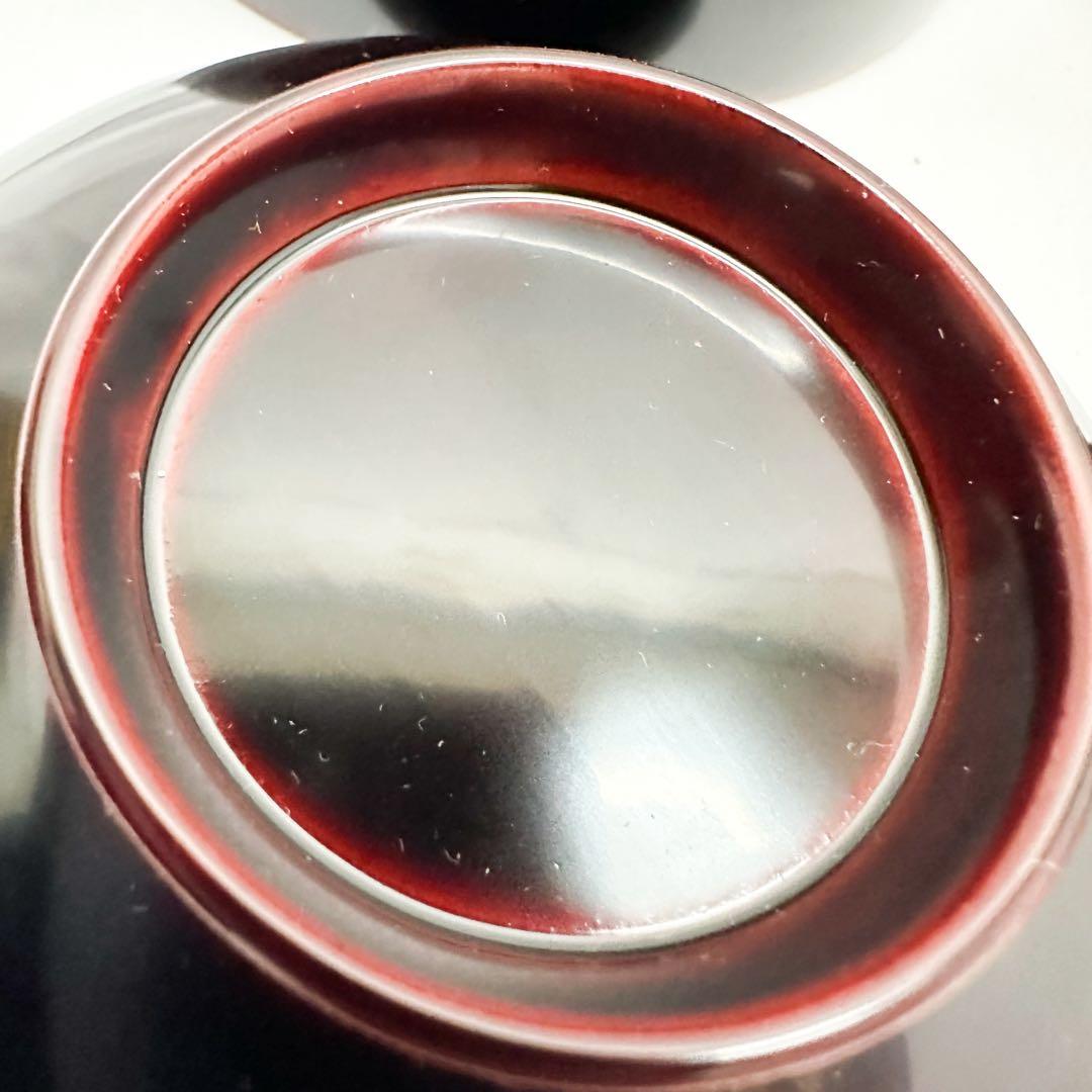 未使用 輪島塗 吸物椀 5客セットとお盆 艶消し 溜蝋色 希少 共箱付 高級品