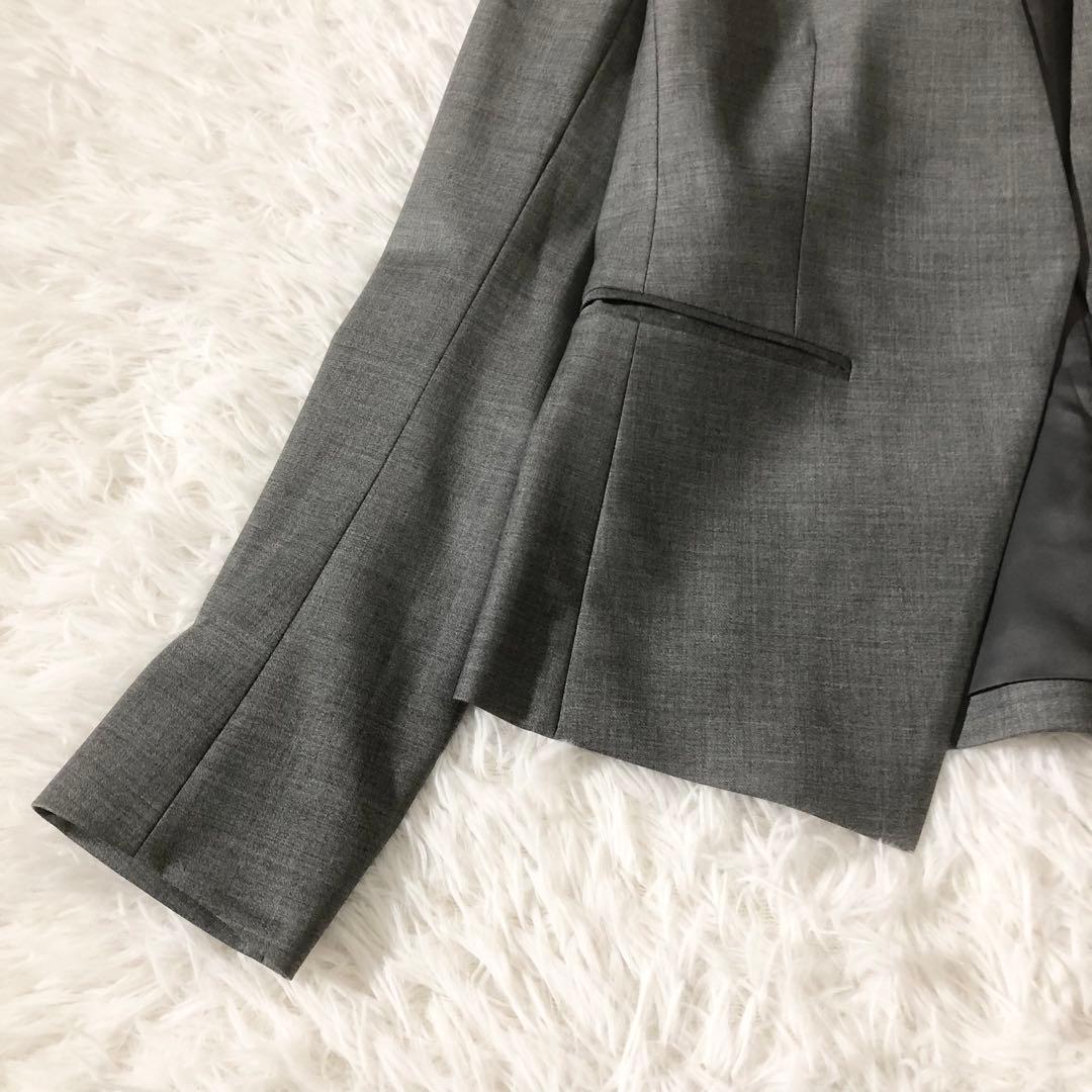 極美品 セオリーリュクス executive パンツスーツ ノーカラージャケット