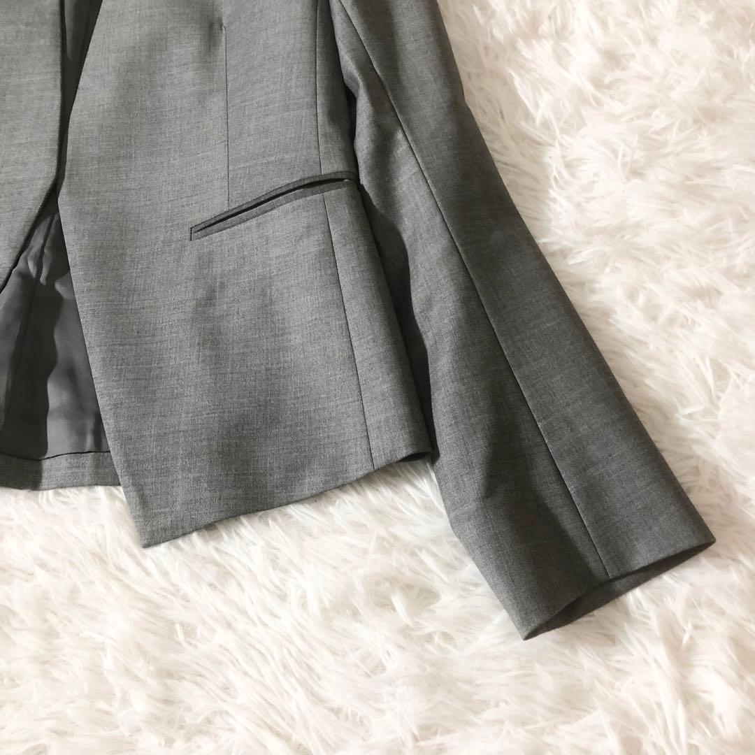 極美品 セオリーリュクス executive パンツスーツ ノーカラージャケット