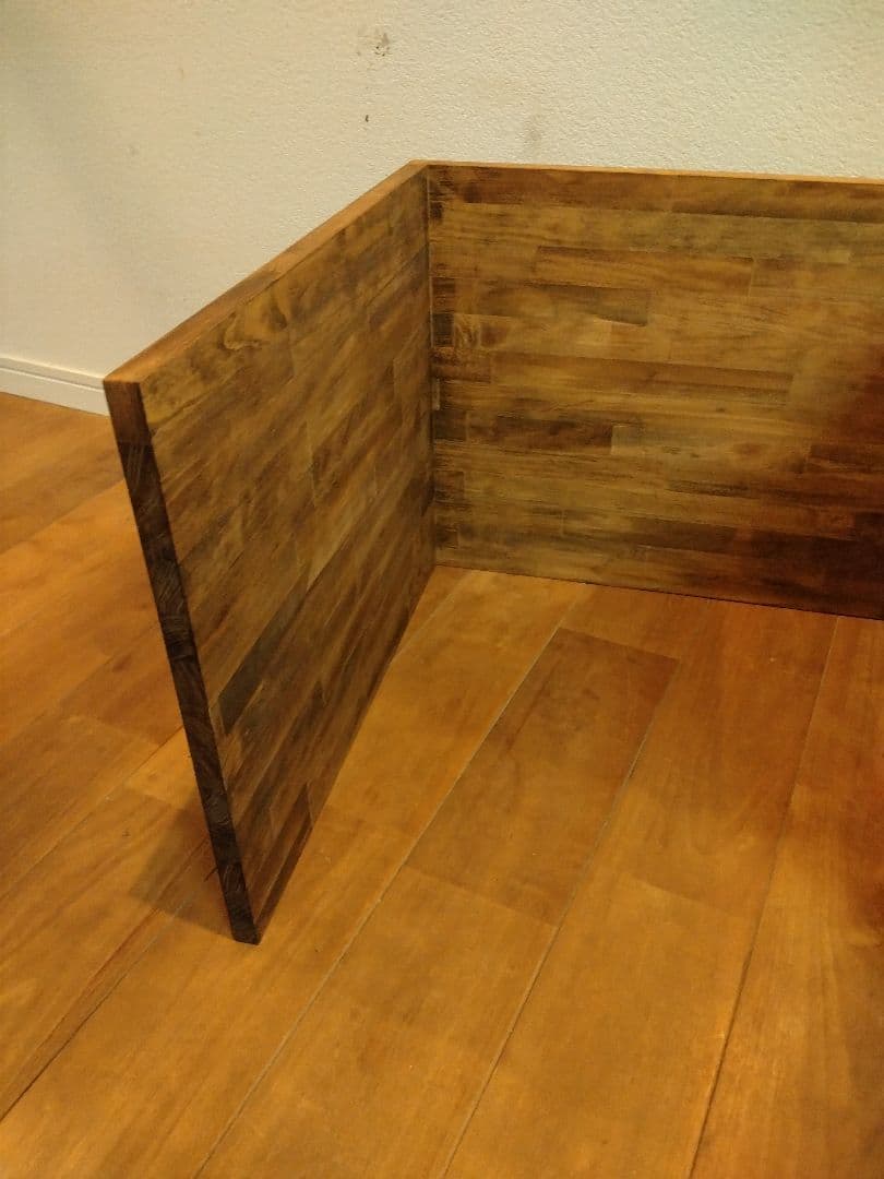 木製　ハンドメイド　オーダー　コの字　ワトコオイル　踏み台　サイドテーブル水槽台