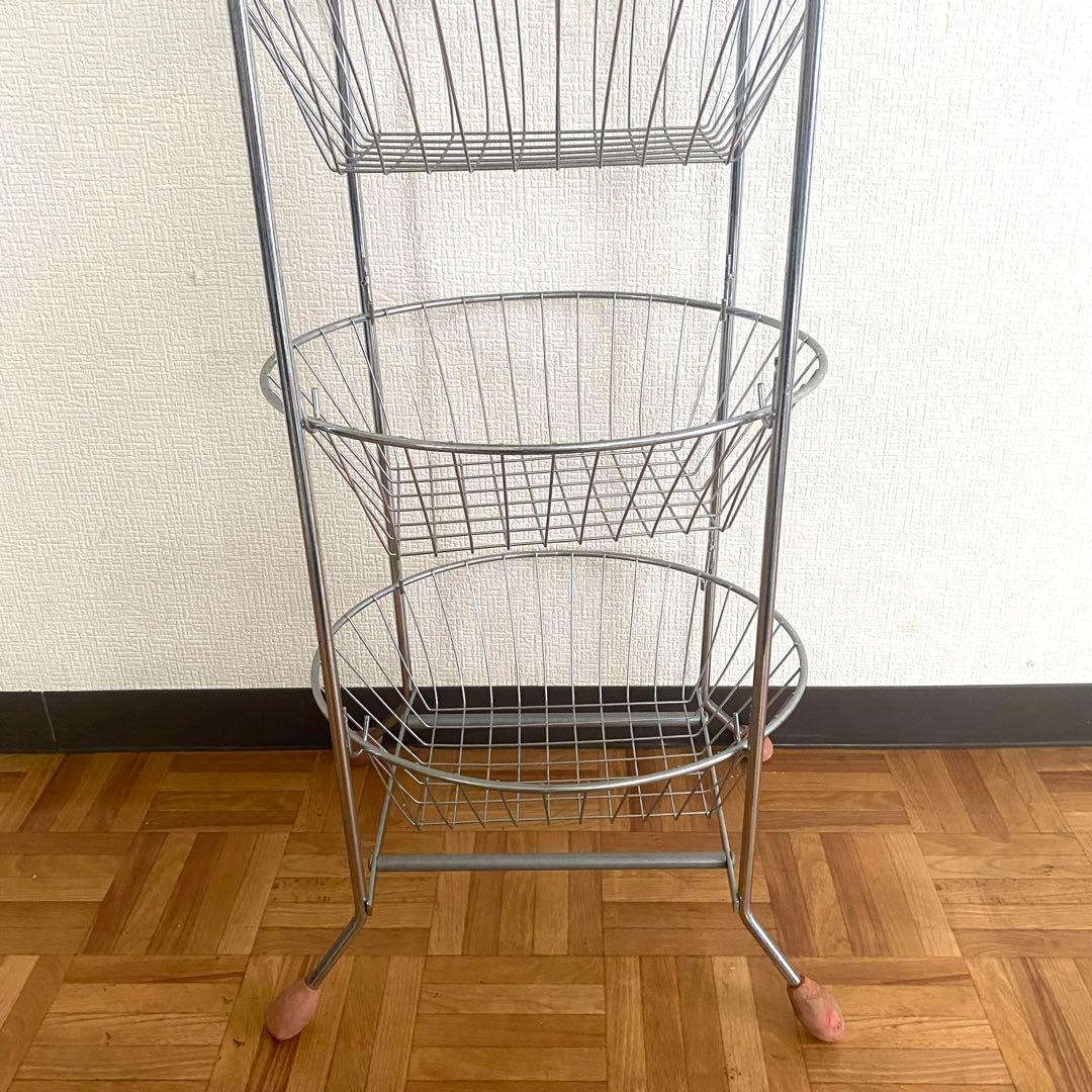ワゴンラック 飾り棚 ワイヤーラック 高さ78cm