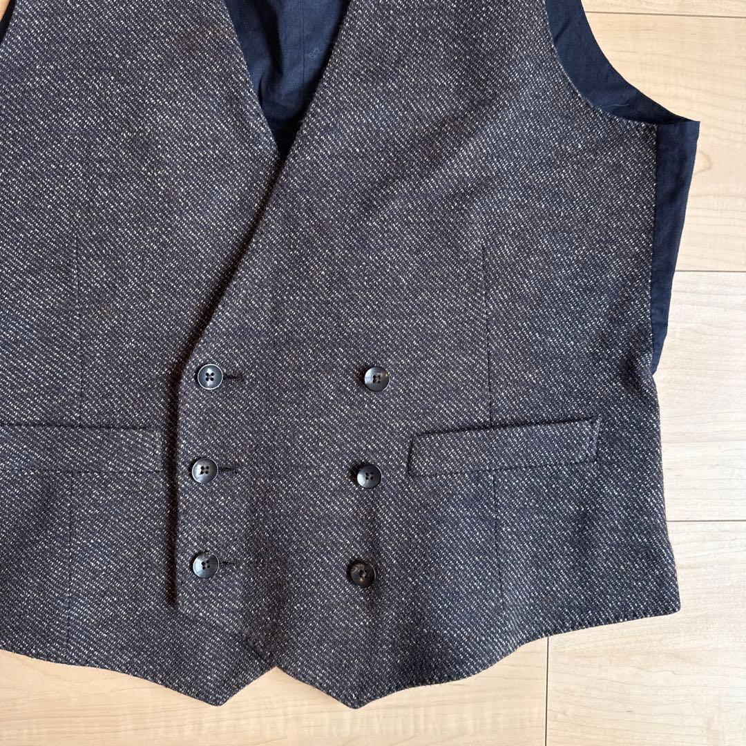 LARDINI ウールコットンリネン ダブル ジレベスト