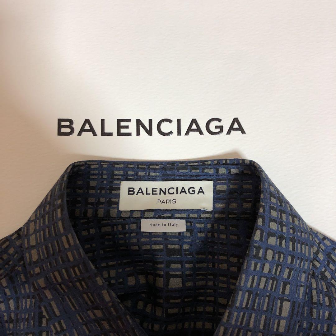 BALENCIAGA チェックシャツ バレンシアガ 38 M 16SS
