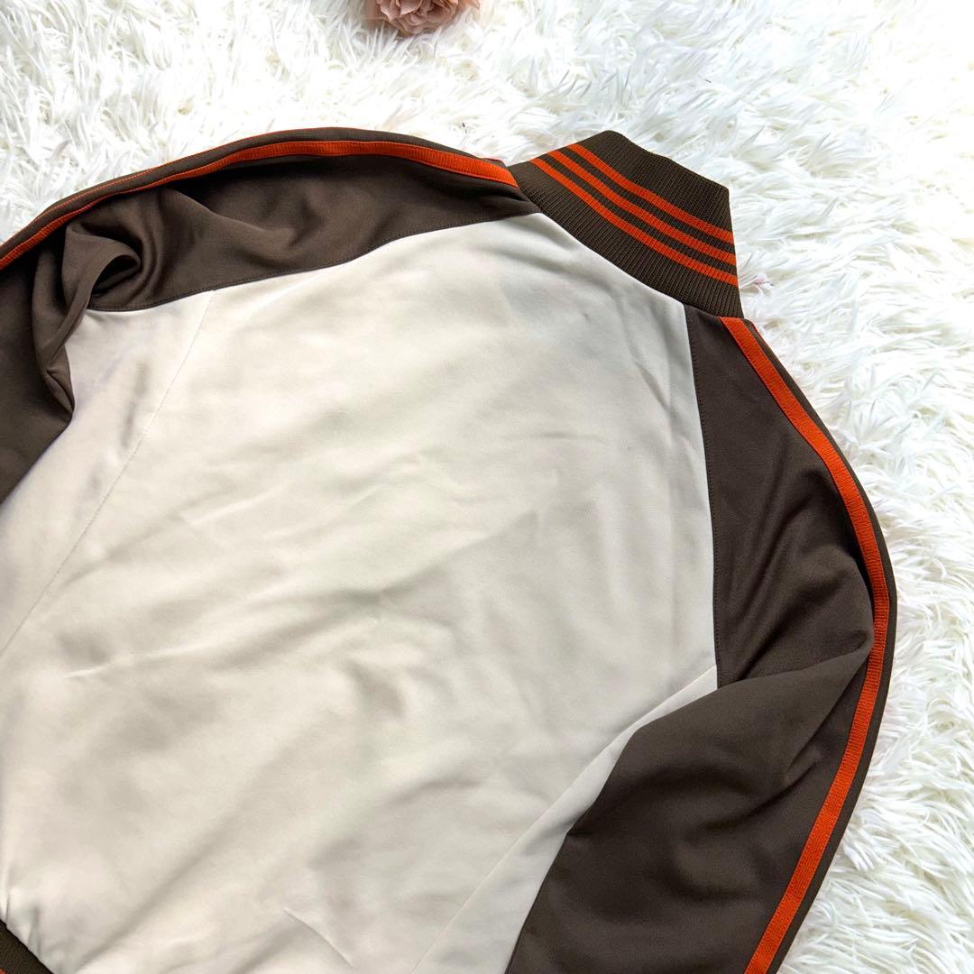 Y2K✨極美品✨アディダス トラックジャケット 刺繍ロゴ クリーム ブラウン L