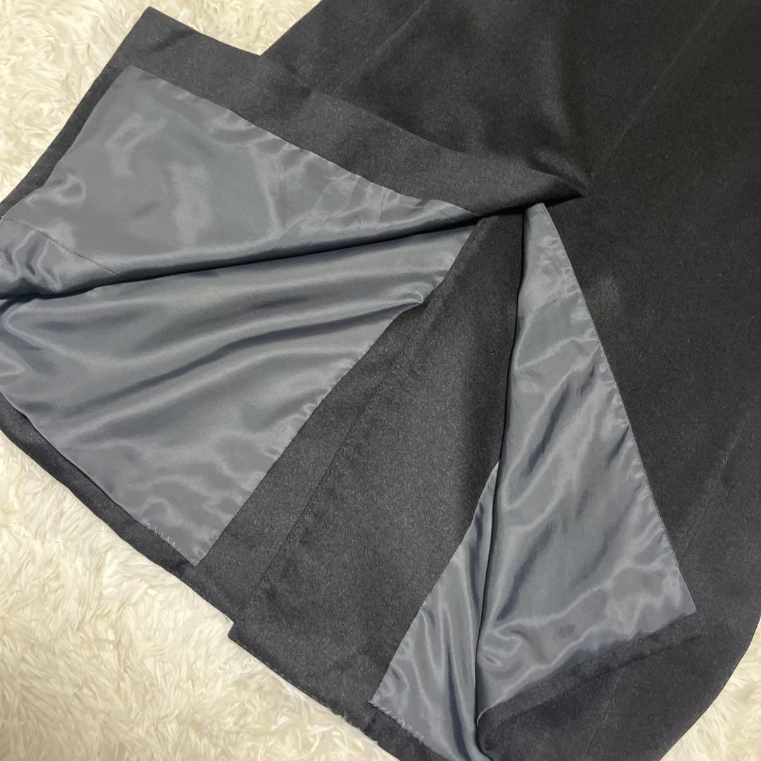 極上✨カシミヤ100% ダブルチェスターコート 黒 XL 115cm 超ロング丈