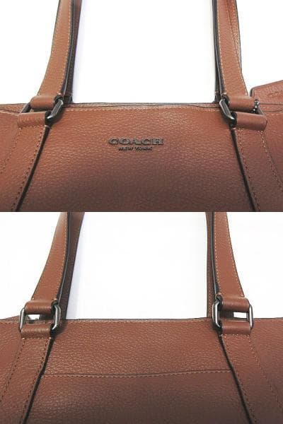 ● COACH レザー 2way トートバッグ ブラウン CR390 メンズ