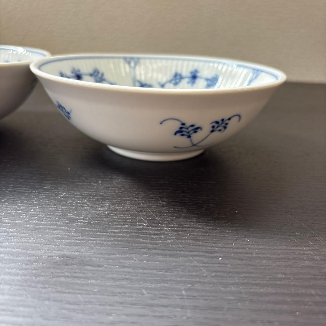 S589 青い花柄 陶器製浅皿 ロイヤルコペンハーゲン 小皿 2枚 290