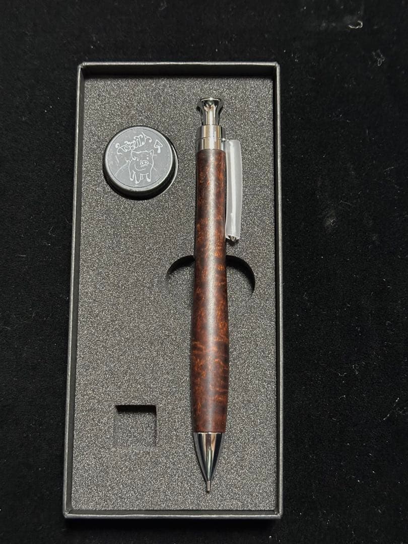 こぶた工房 シャープペンシル 黄花梨 極上変わり杢0.5mm