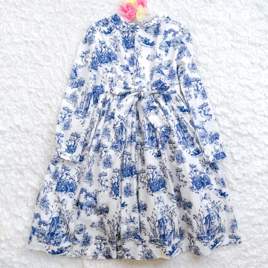 【美品】ANNAFIE　スモッキングドレスワンピース　ジゼル　10y　英国王室