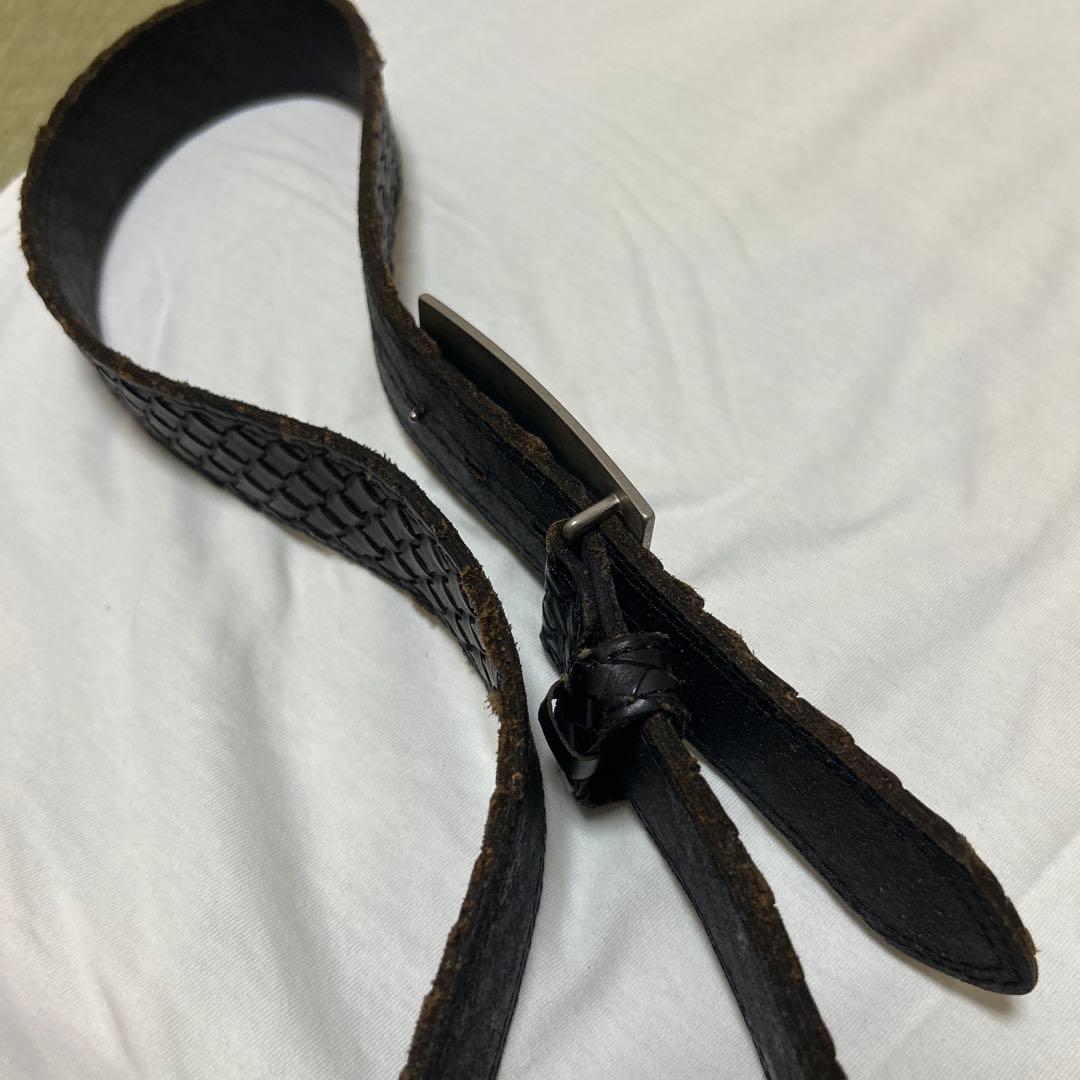 【希少レア】90s カールカナイ　本革　ベルト KARL KANI