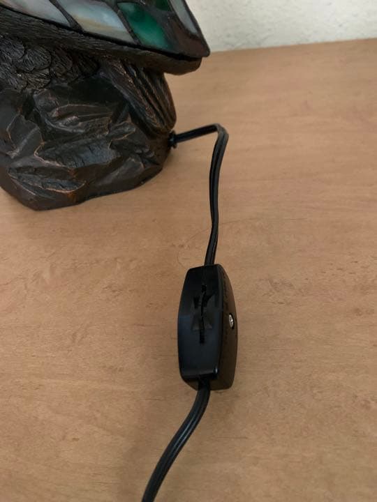 ステンドグラスランプ　フクロウ