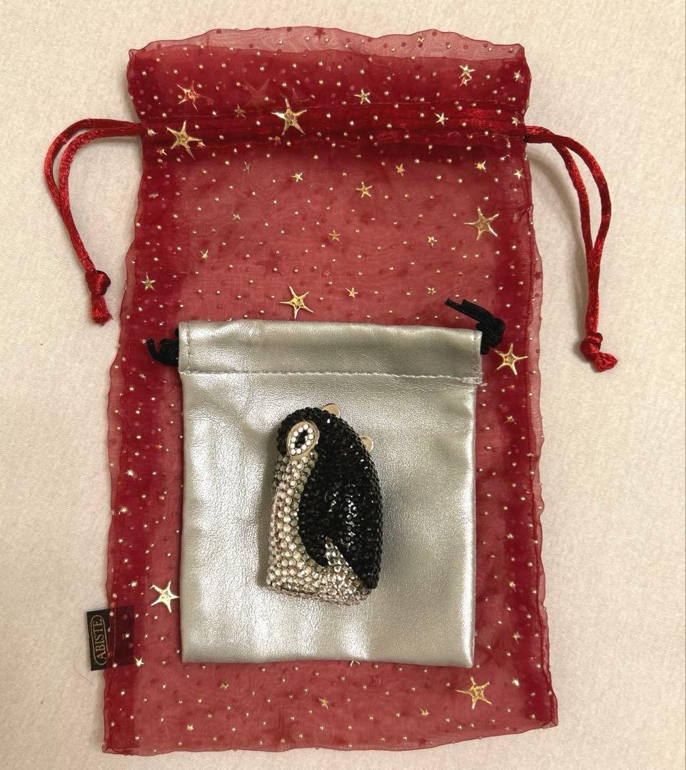 【未使用】ABISTEペンギンデザイン スワロフスキー