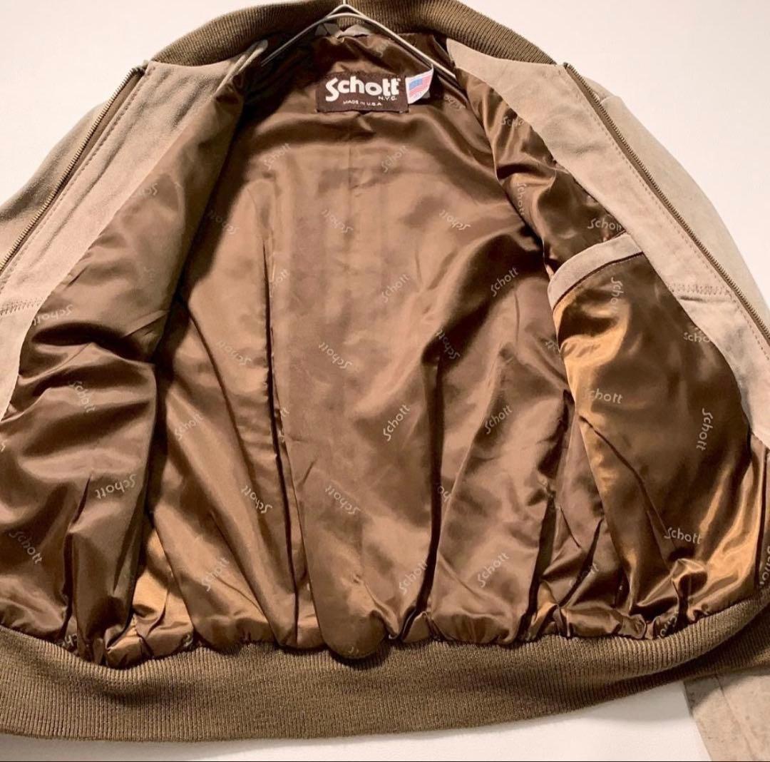 【こむちゃんまん】Schott 327 スエード ボンバージャケット