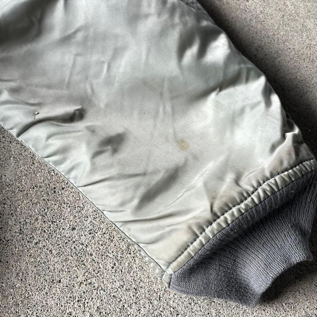 90s アルファ MA-1 flight bomber jacket シルバー