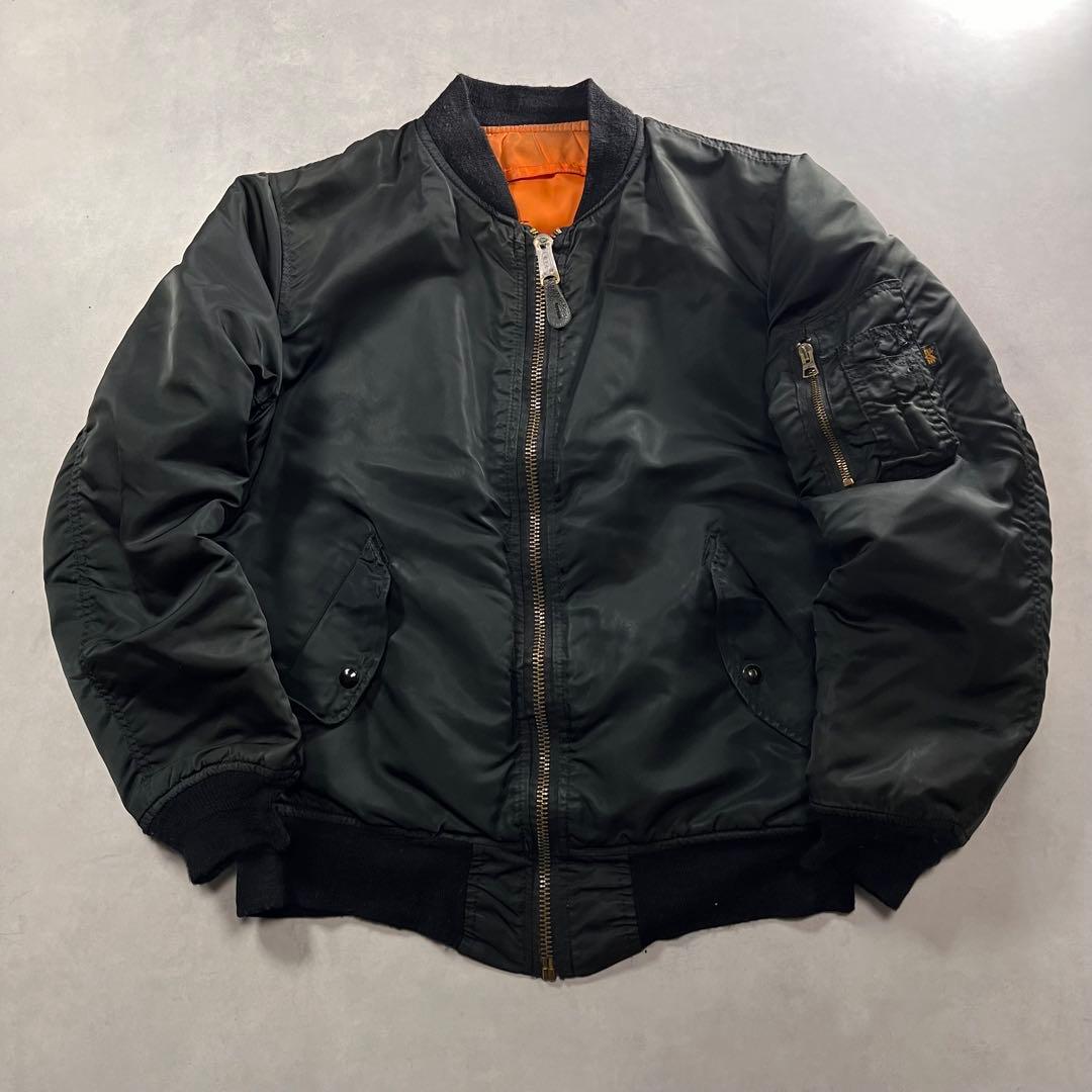 ◎80s アルファインダストリーズ MA-1 usa 旧黒タグ S 90s